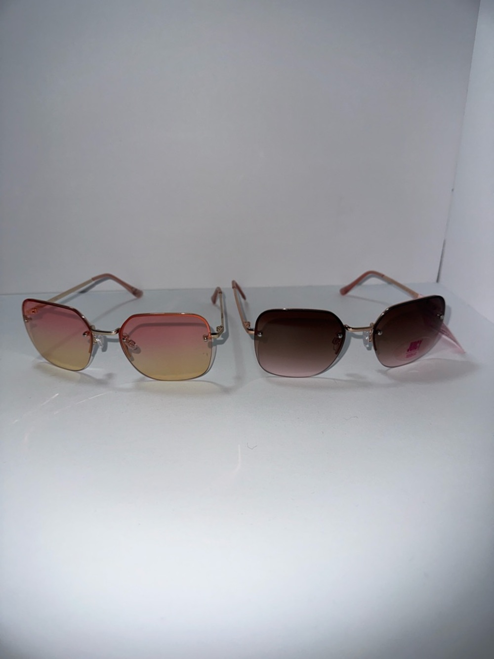 Juicy Couture Rimless Sunglasses Duo - Pink & Brown Gradient Lenses